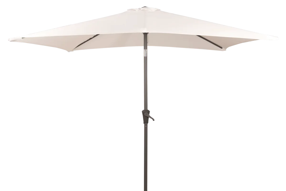 Frida rektangulær parasol med hejs og knæk 140 x 220 cm