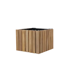 Malou teak plantekasse til gitter 17 x 17 cm