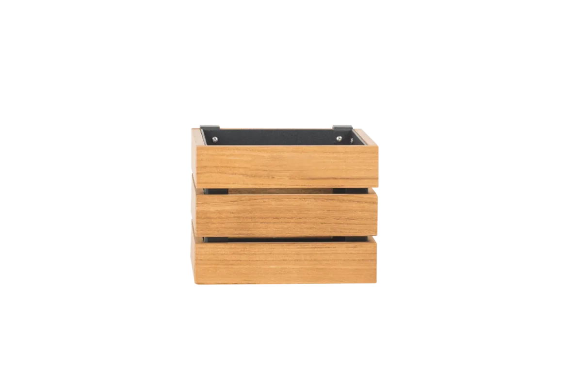 Mille teak plantekasse til gitter 17 x 17 cm - Billede 5