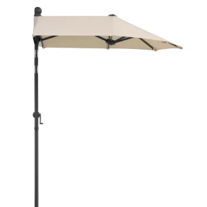 Salerno ensfarvet parasol med knæk 150 x 150 cm