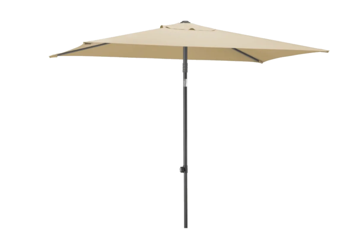 Sevilla ensfarvet parasol med justerbar højde 240 x 140 cm