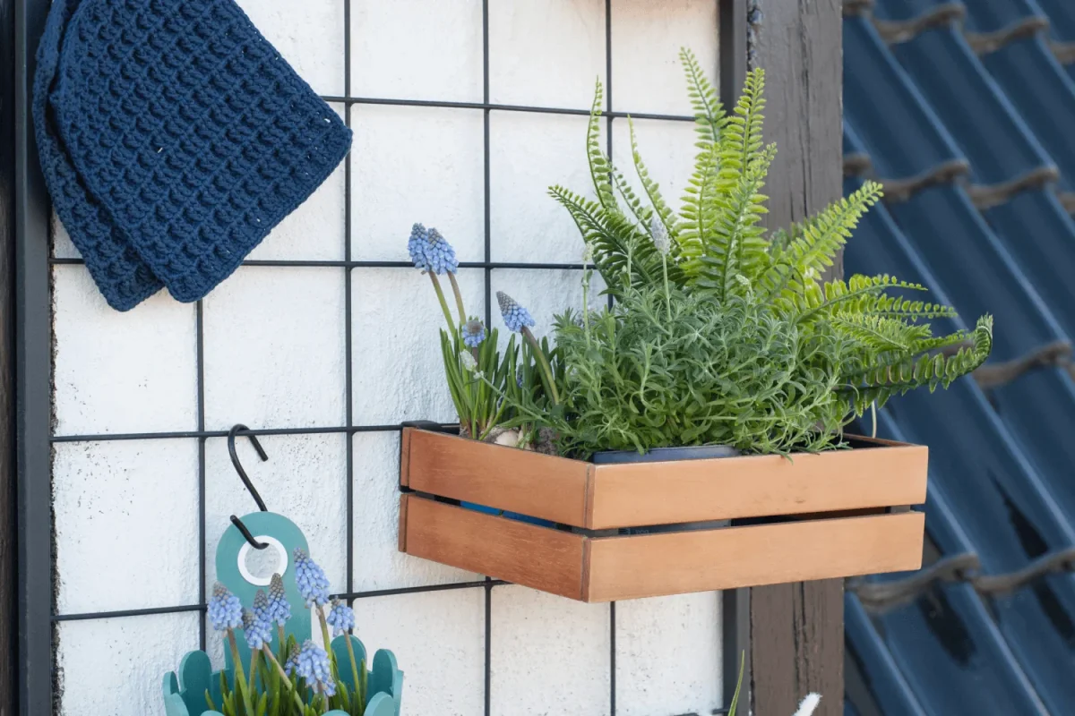 Mille teak plantekasse til gitter 30 x 21 cm - Billede 3