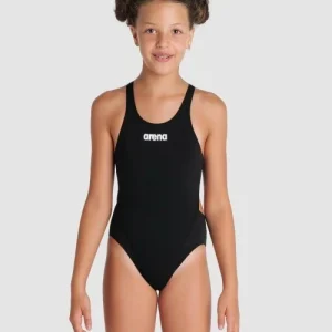 Arena Pige Team Badedragt Tech Solid – Black/White