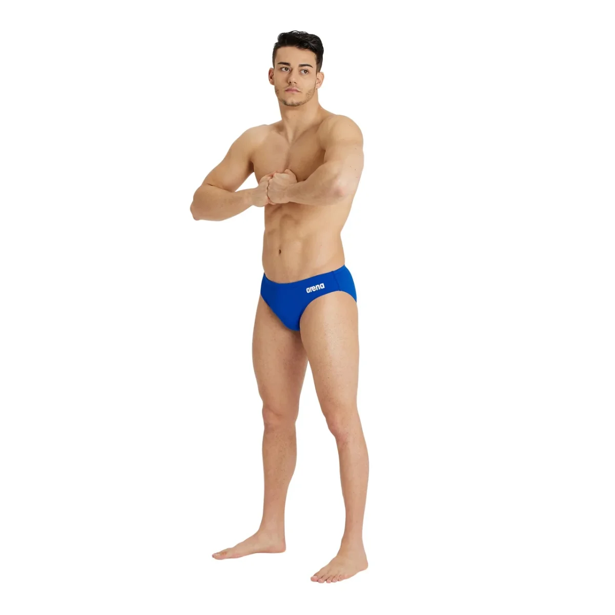 MEN'S TEAM SWIM BRIEFS SOLID ROYAL-WHITE - Billede 4