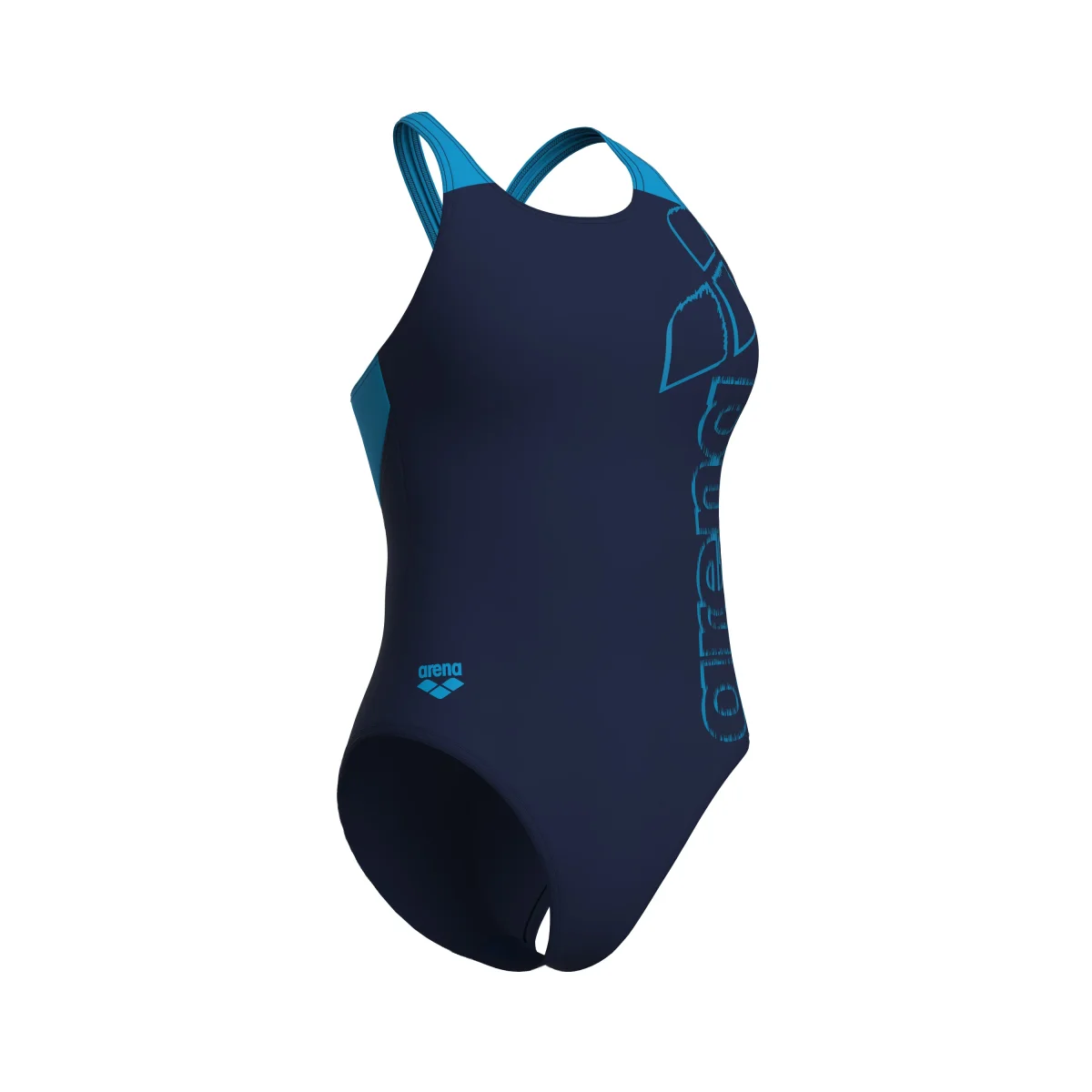 WOMEN'S ARENA SCRATCHY SWIMSUIT V BACK NAVY-TURQUOISE - Billede 8