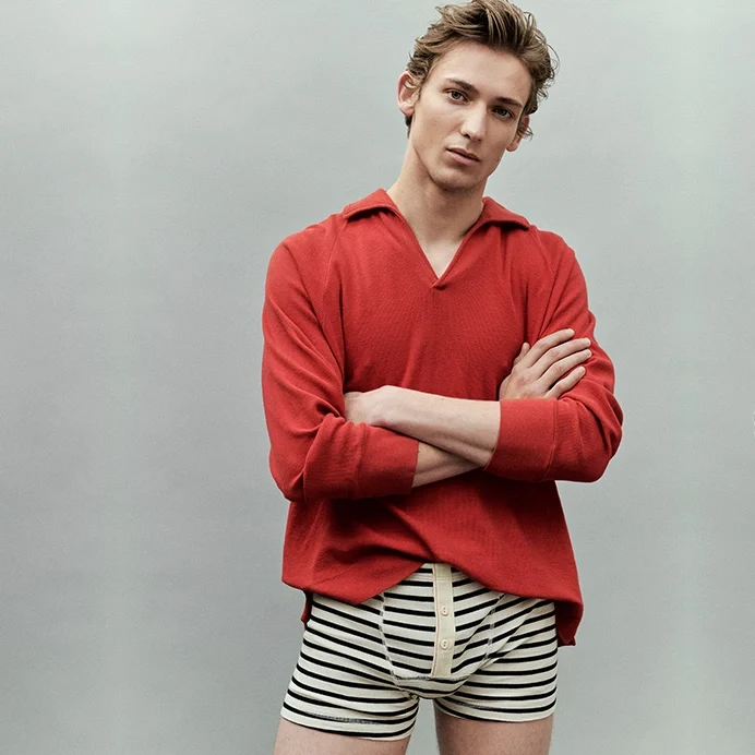 Albar Boxer | breton stripe natural/marine - Billede 3