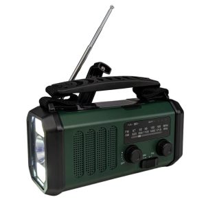 Nødradio FM/AM – 10.000 mAh powerbank – Håndsving – Solcelle