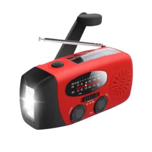 Nødradio – FM/AM – Håndsving – Solcelle – 2000 mAh powerbank