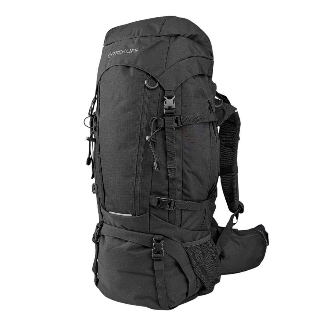 Vandrerygsæk – Treklife Backpacker 55L – Sort - Billede 2